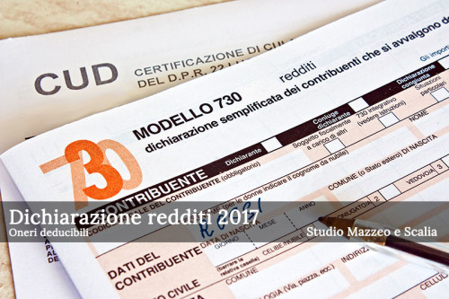 Dichiarazione dei redditi 2017: oneri deducibili