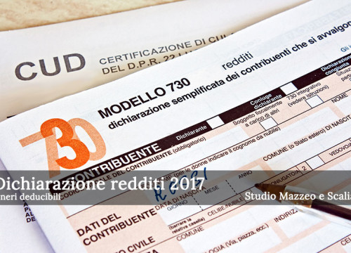 Dichiarazione dei redditi 2017: oneri deducibili