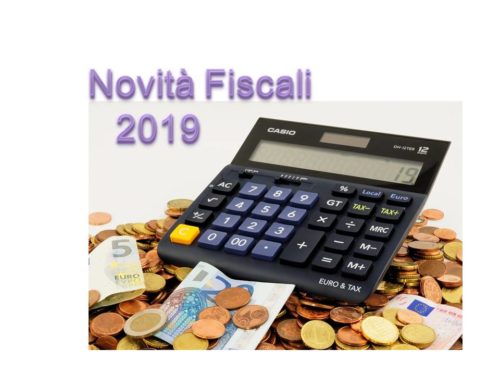 NOVITA’ FISCALI 2019  (2°parte)